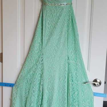Green Dress prom sz 3 - image 1