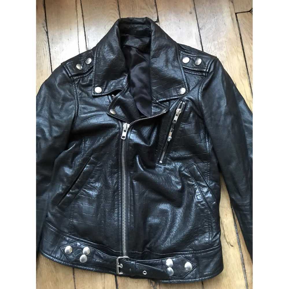 Blk Dnm Leather biker jacket - image 2