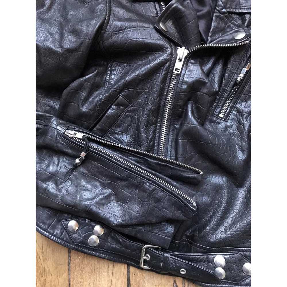 Blk Dnm Leather biker jacket - image 3