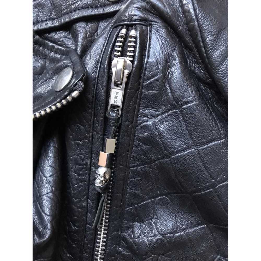 Blk Dnm Leather biker jacket - image 4