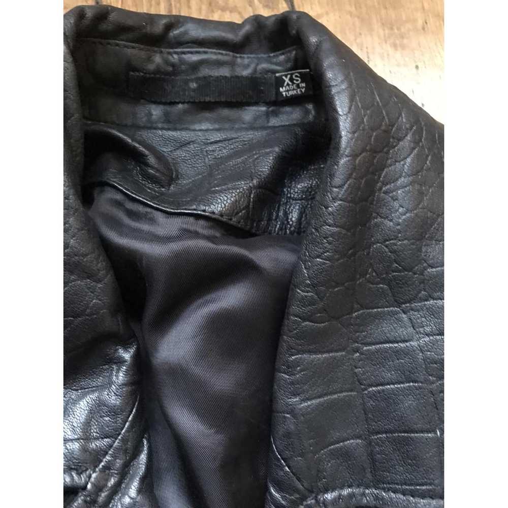 Blk Dnm Leather biker jacket - image 5