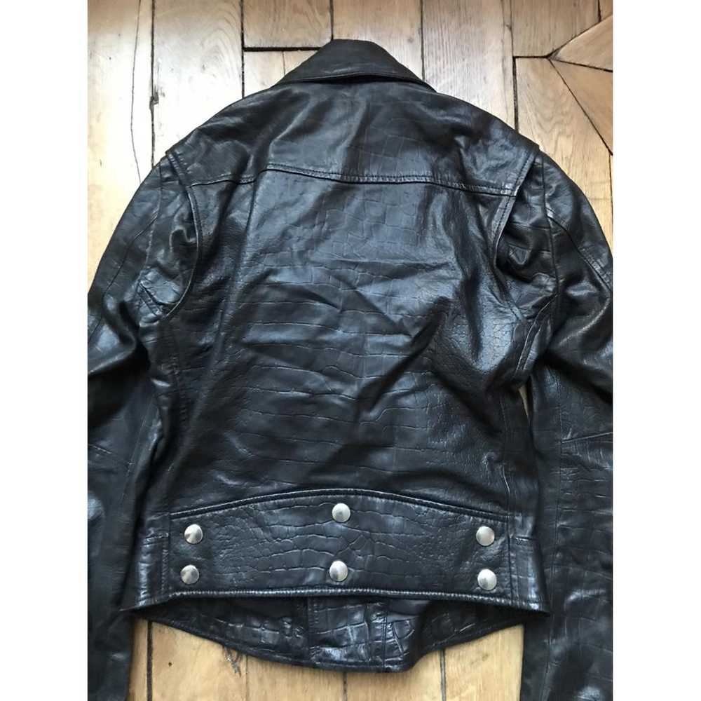 Blk Dnm Leather biker jacket - image 7