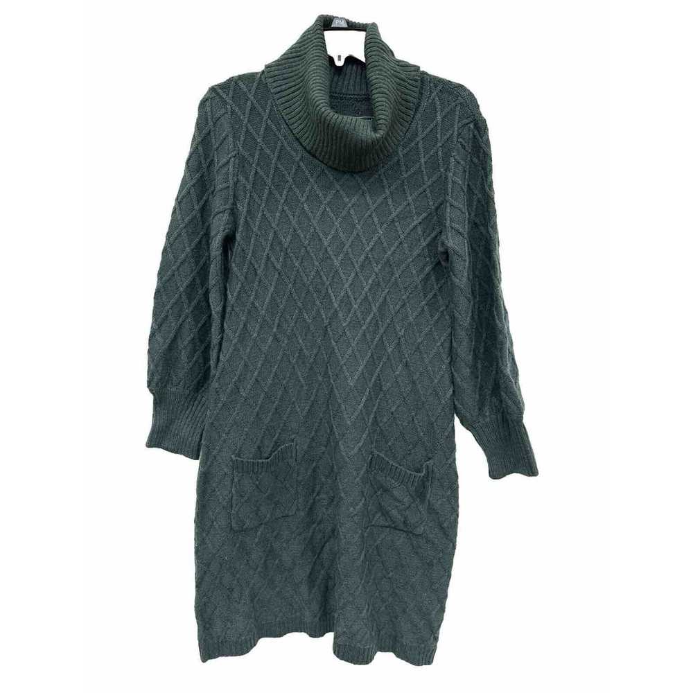 NWOT Sz M Jessica Howard Hunter Green Cable Knit … - image 1