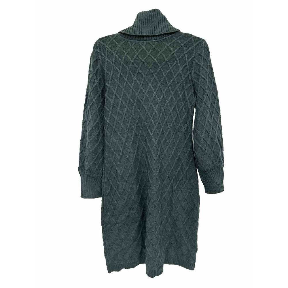 NWOT Sz M Jessica Howard Hunter Green Cable Knit … - image 2