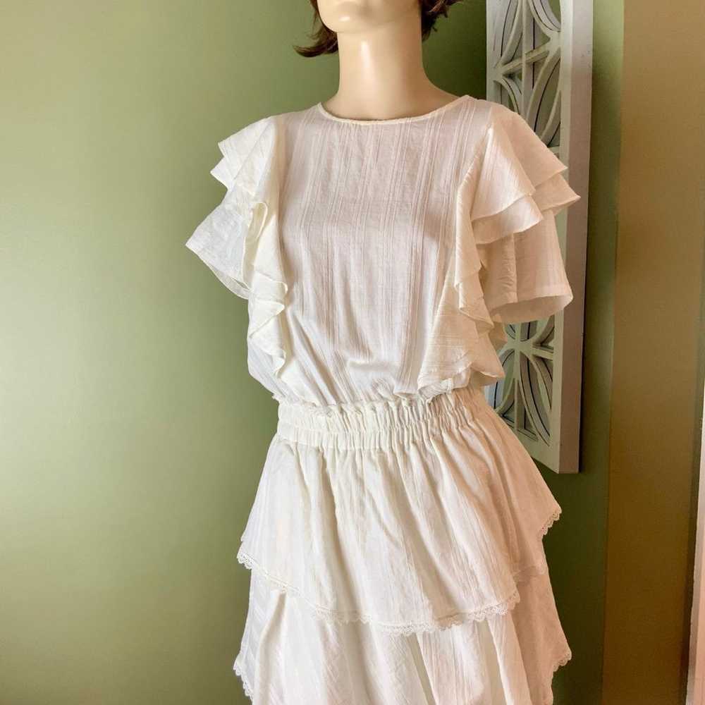Shabby Chic white cotton gorgeous dress size smal… - image 2