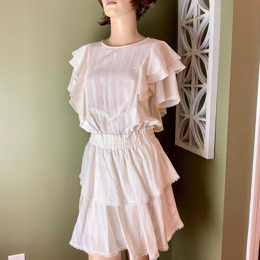 Shabby Chic white cotton gorgeous dress size smal… - image 3