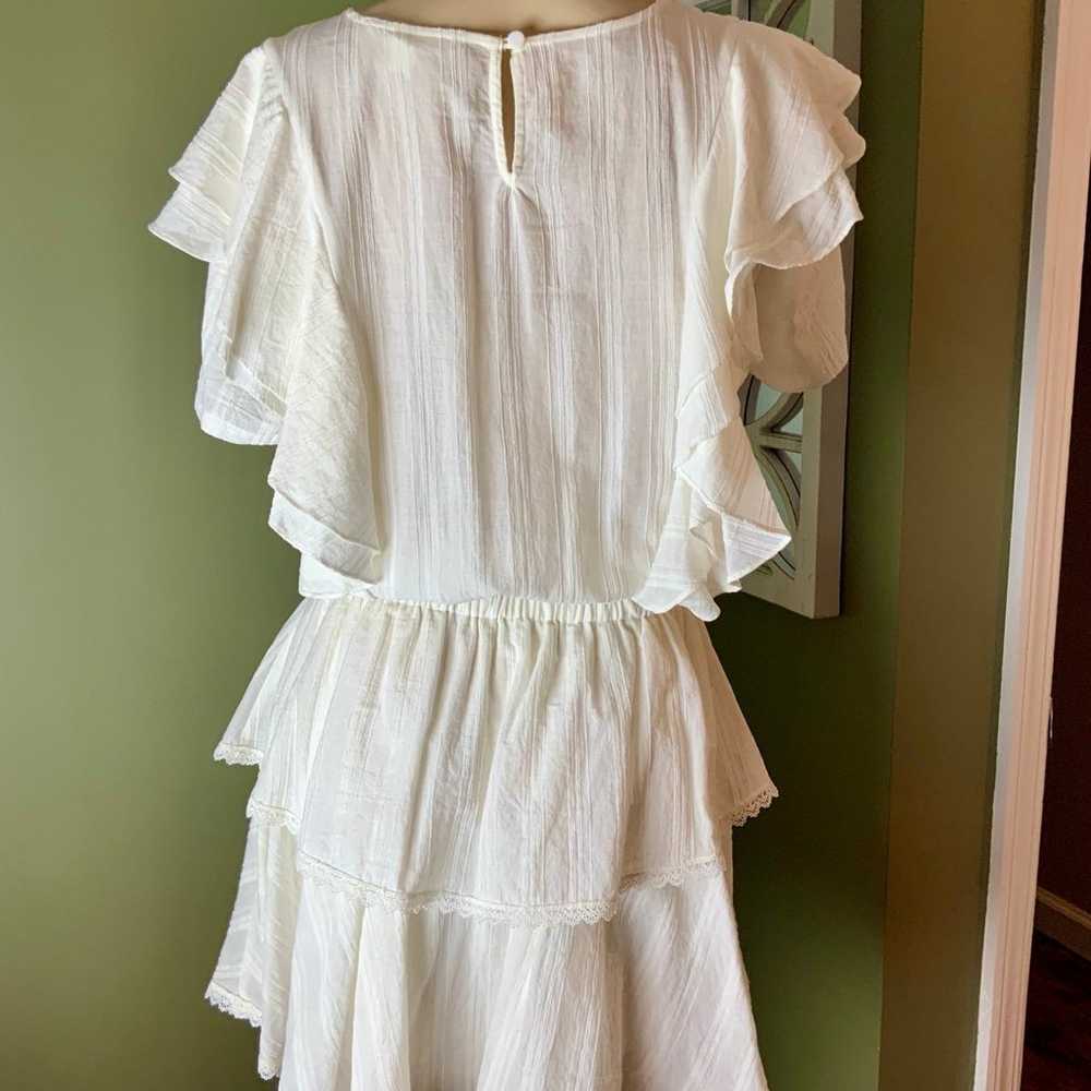 Shabby Chic white cotton gorgeous dress size smal… - image 6