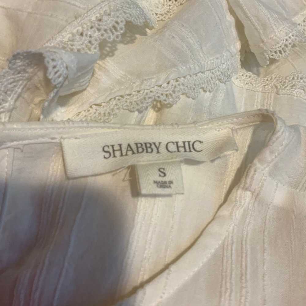 Shabby Chic white cotton gorgeous dress size smal… - image 7