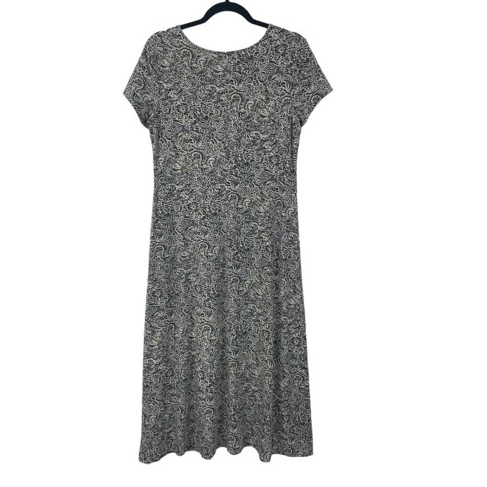 Peruvian Connection Short Sleeve Maxi Dress Gray … - image 6