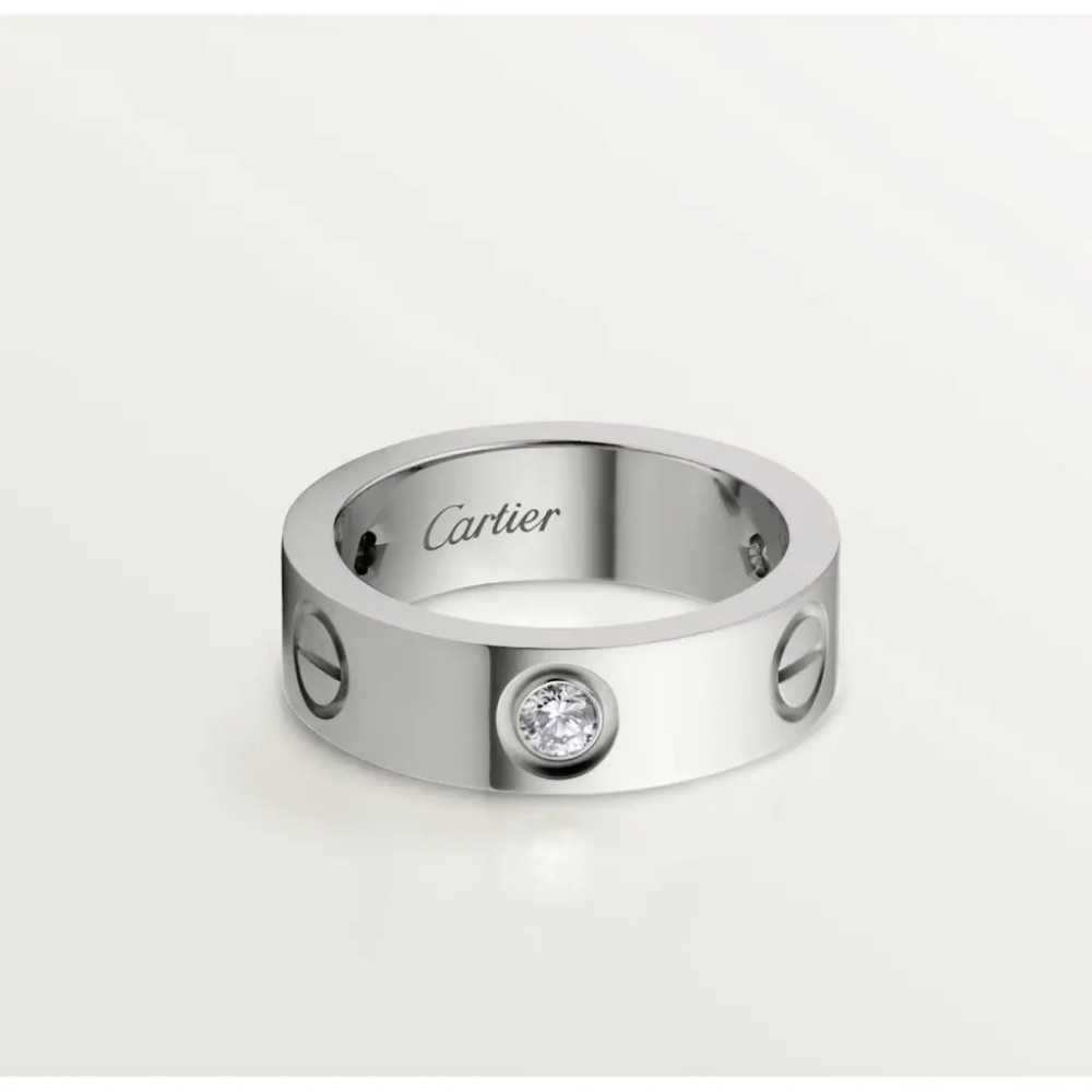 Cartier Love white gold ring - image 2