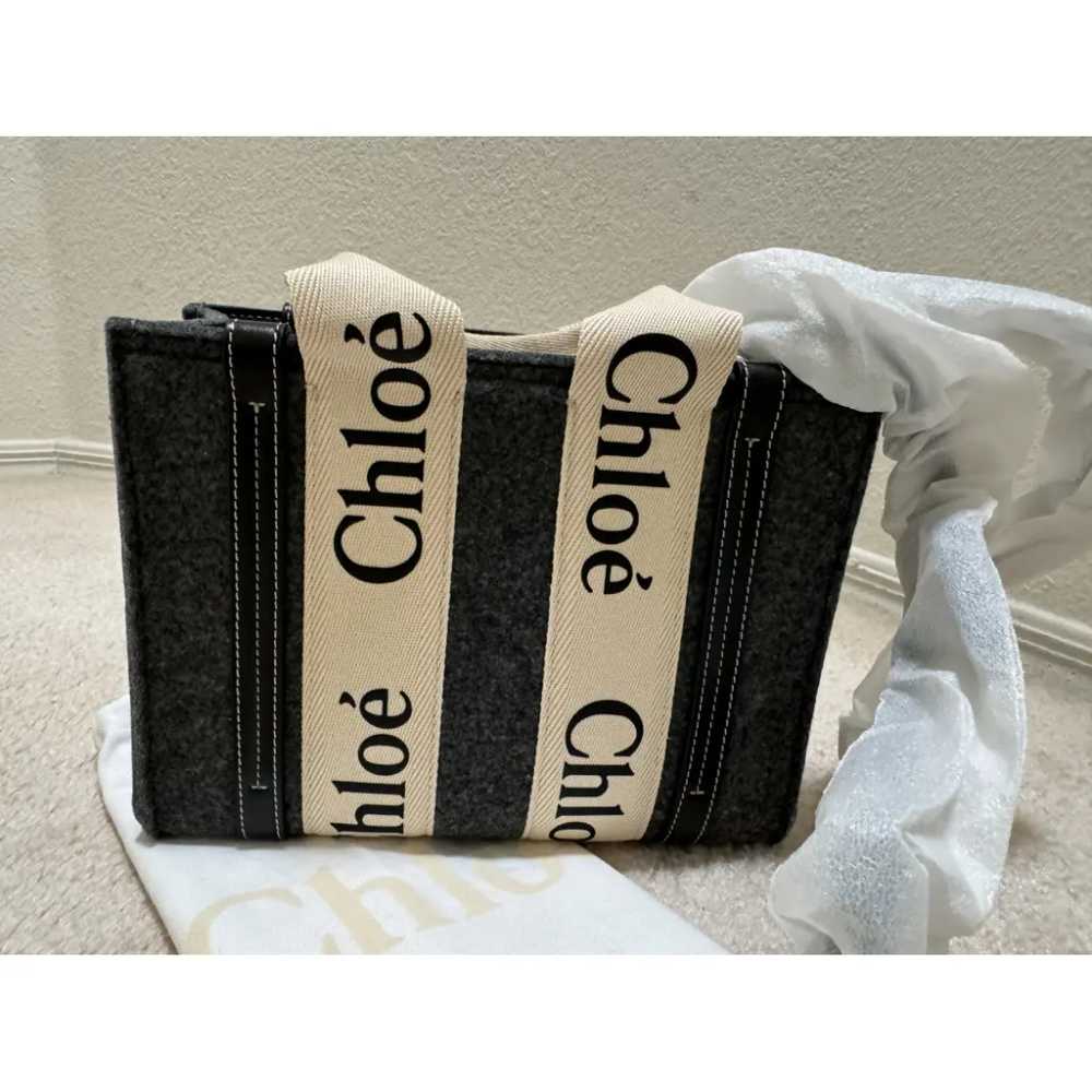 Chloé Woody linen tote - image 6