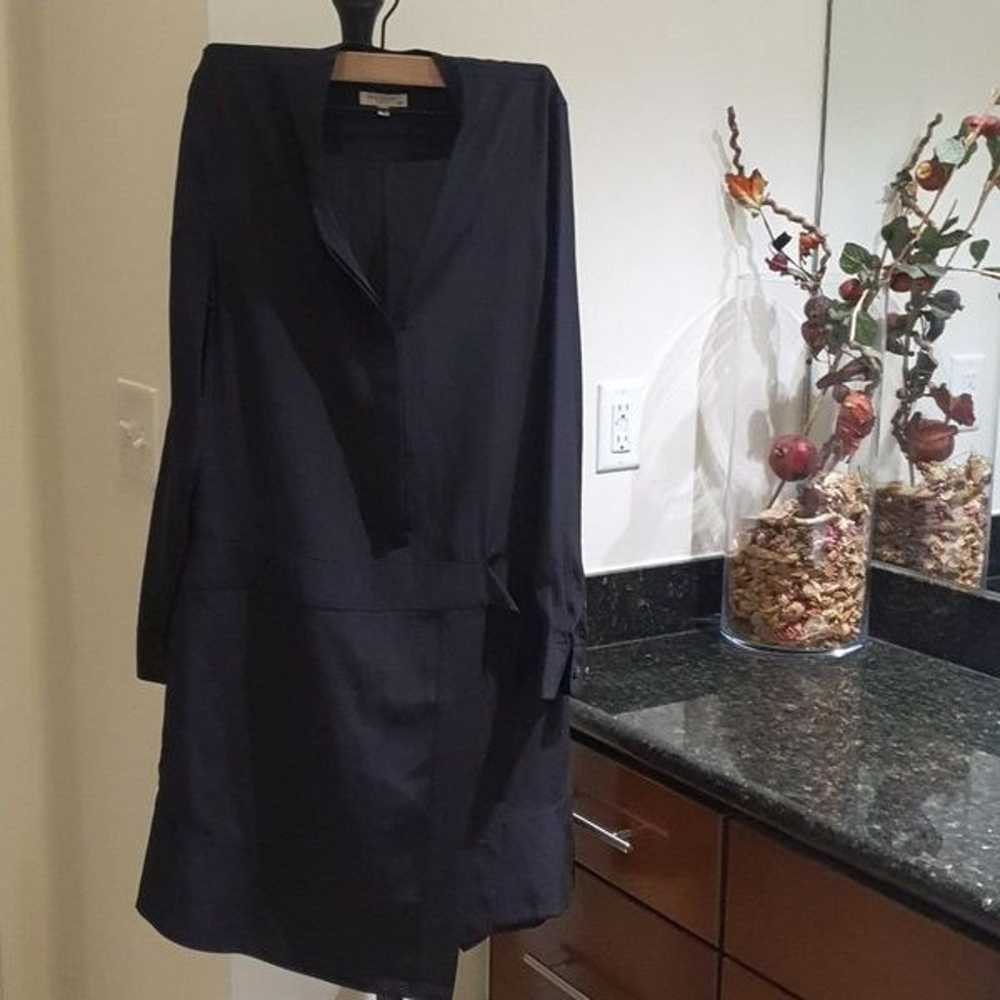 Equipment Winton Black Silk Asymmetrical Dress Me… - image 2