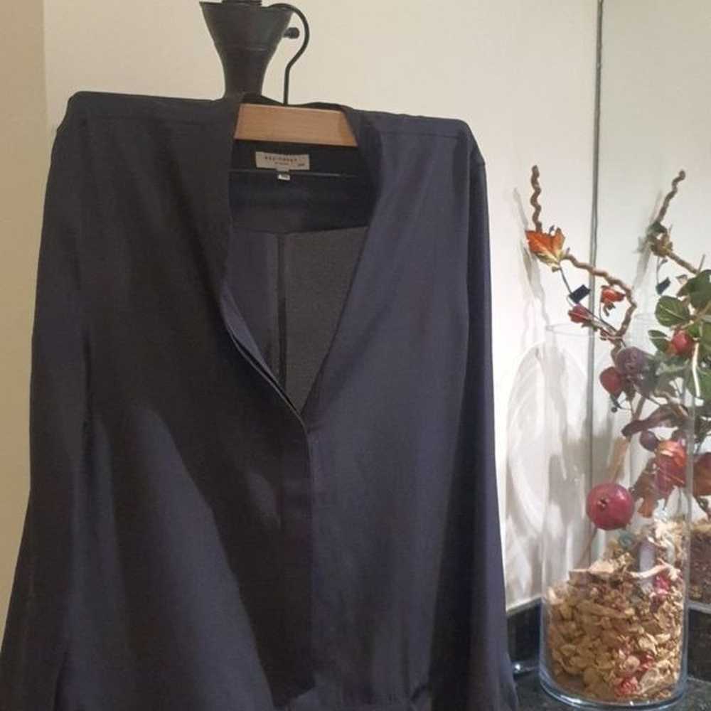 Equipment Winton Black Silk Asymmetrical Dress Me… - image 4
