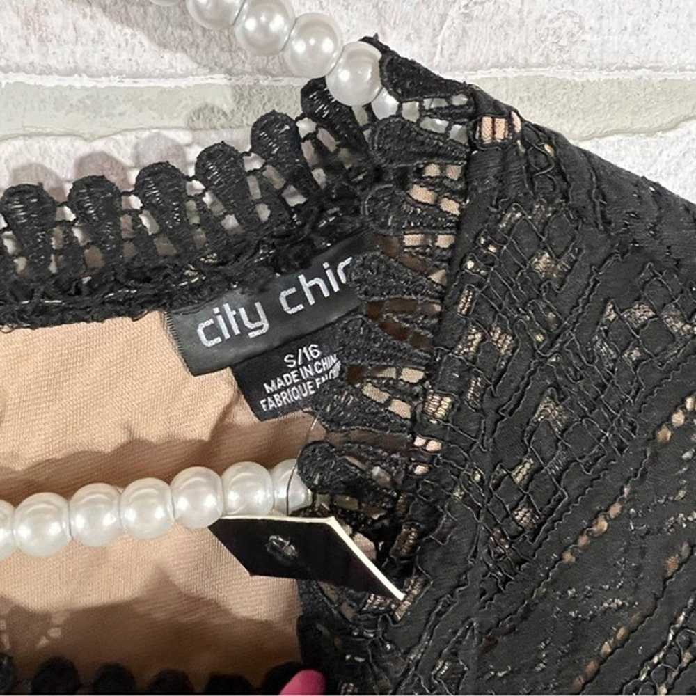 City Chic NWOT Black Loving Lace Ruffle Tiered Sl… - image 10