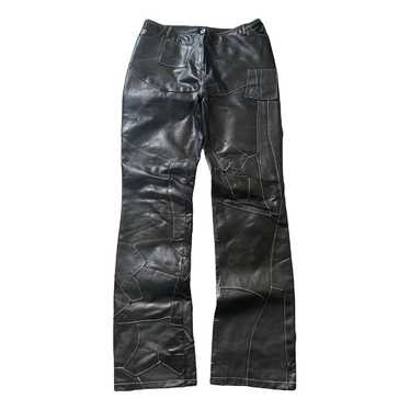 Plein Sud Leather straight pants - image 1