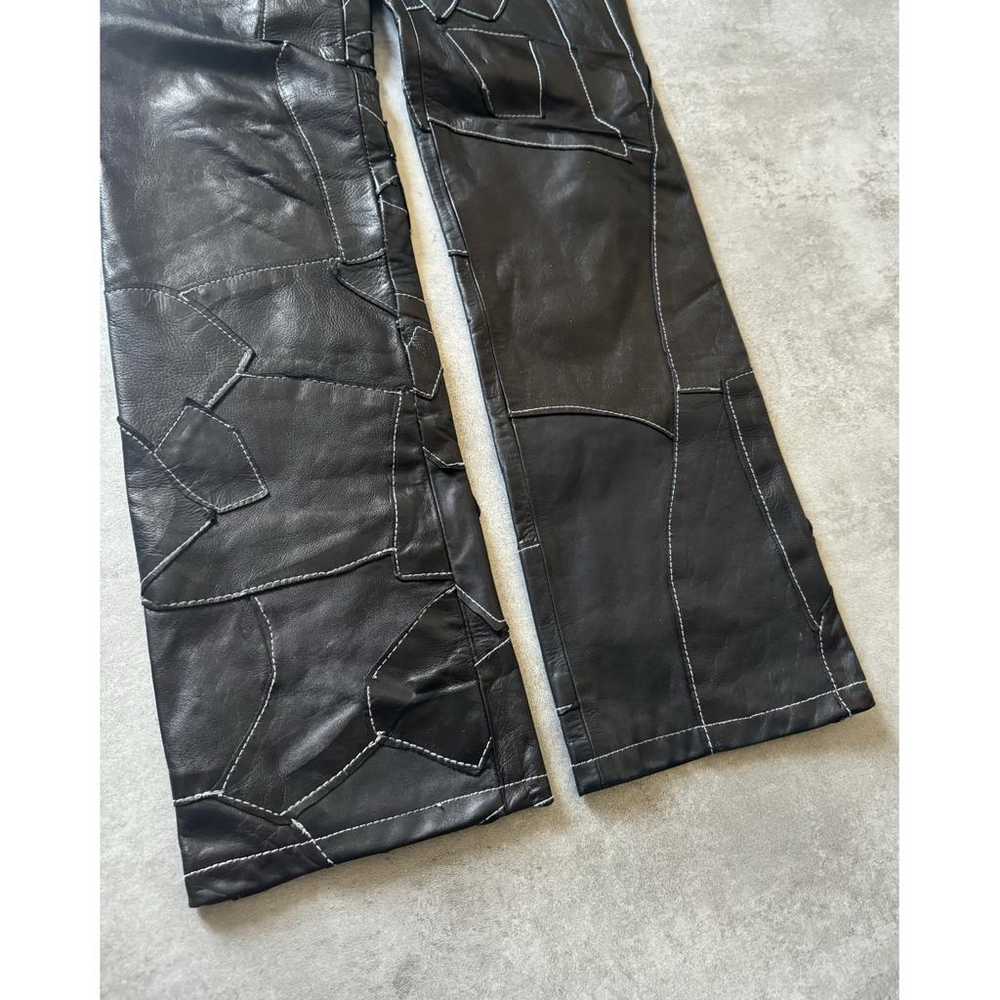 Plein Sud Leather straight pants - image 4