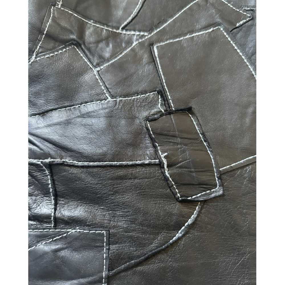 Plein Sud Leather straight pants - image 6