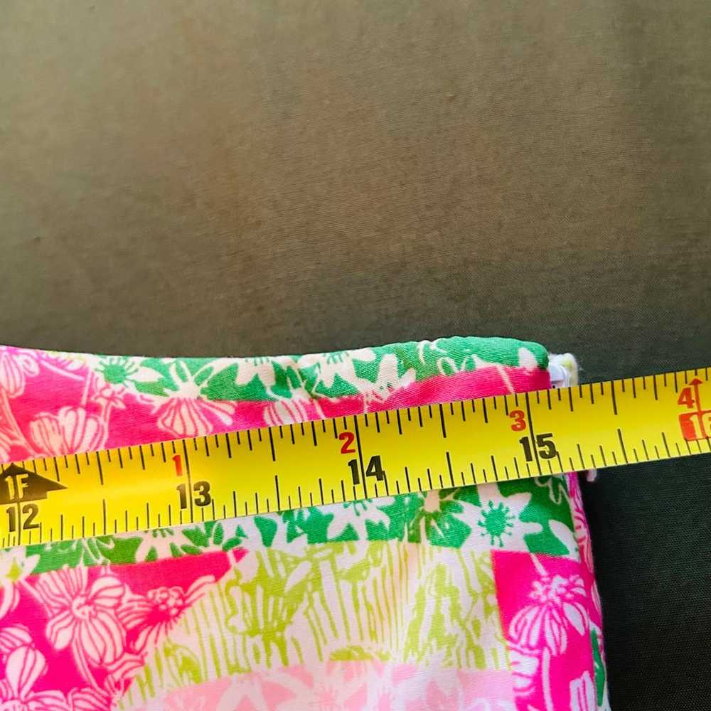 Lilly Pulitzer Strapless Midi Green Yellow Pink B… - image 7