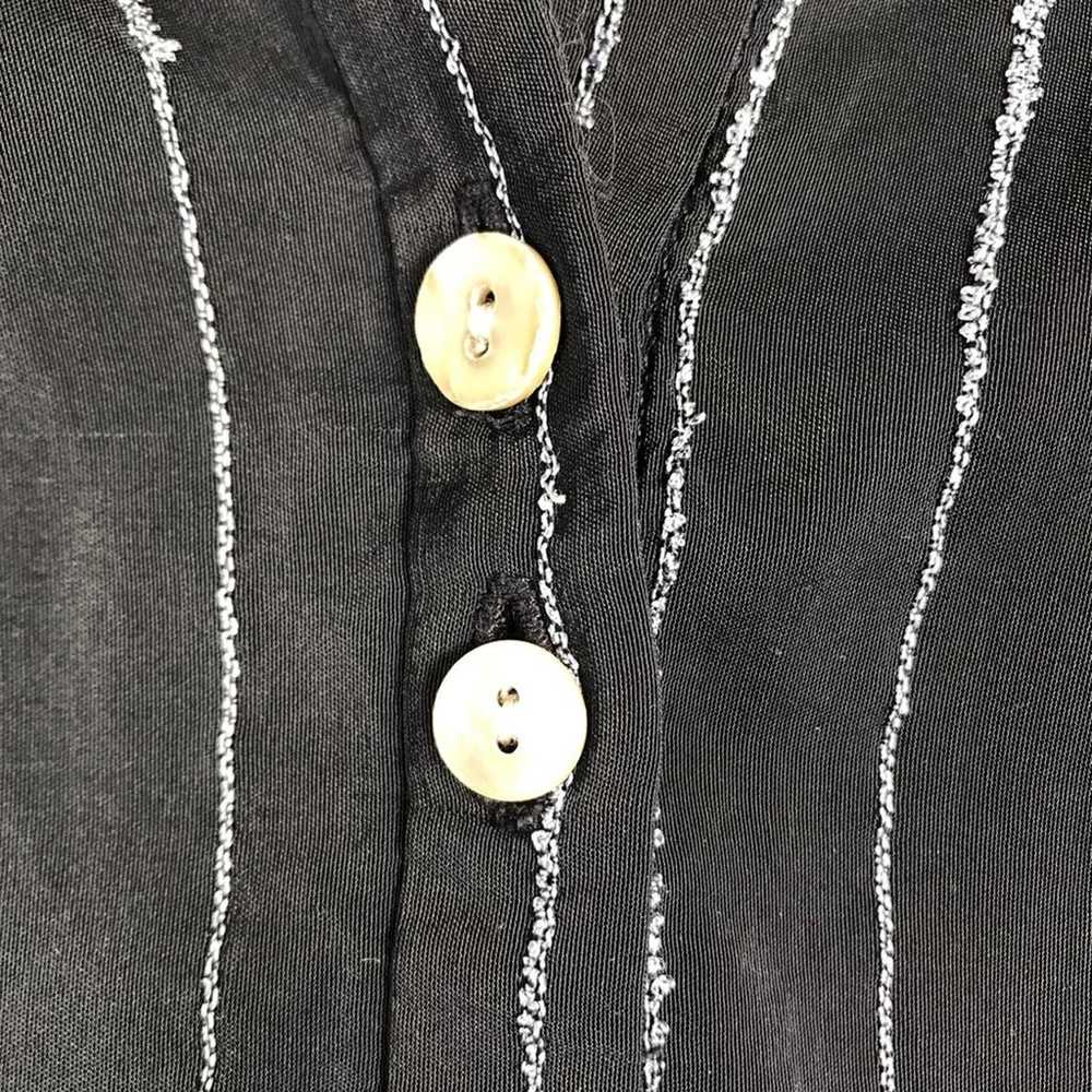 BECKEN Cinched Long Sleeve Button Up Ruffle Hemli… - image 10