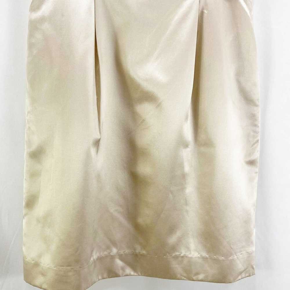 YOANA BARASCHI Tan Silk Sleeveless Mini Dress - image 7