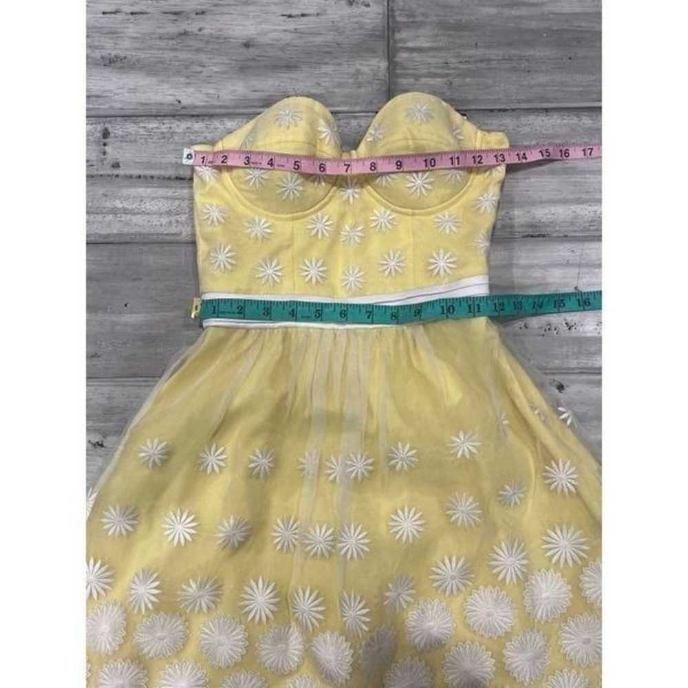 Vintage Bebe Barbie Yellow Organza Embroidered Da… - image 11