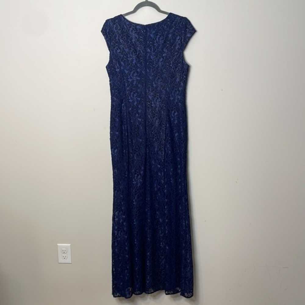 Alex Evenings Blue Lace Gown Size 12 - image 6