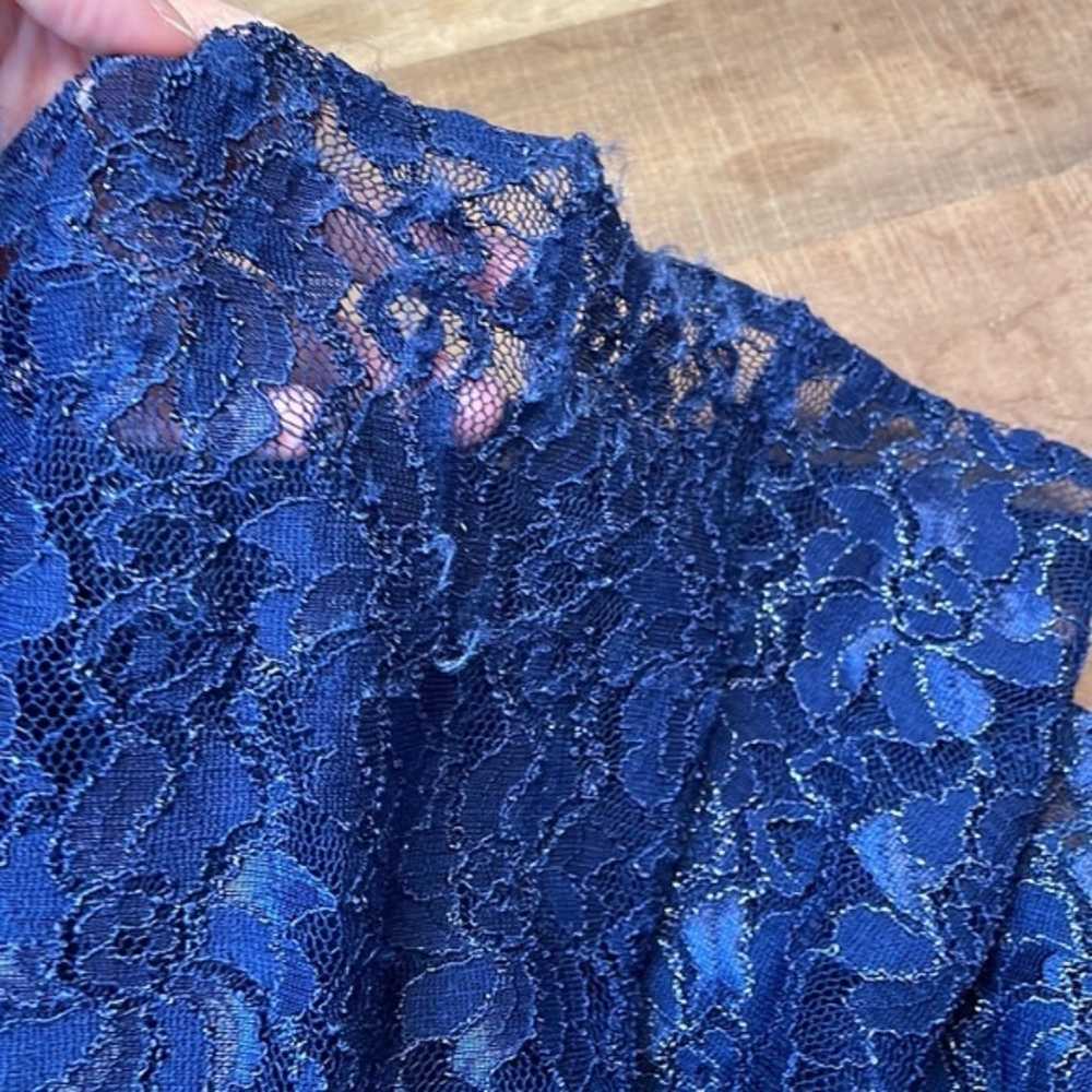 Alex Evenings Blue Lace Gown Size 12 - image 9