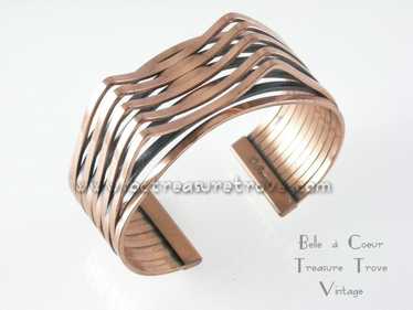 Renoir Copper Cuff Bracelet Interplay Vintage MCM - image 1