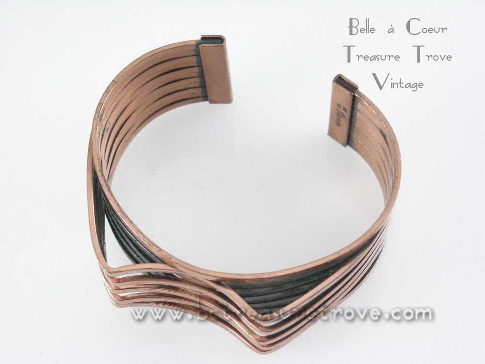 Renoir Copper Cuff Bracelet Interplay Vintage MCM - image 2