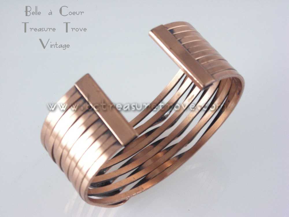 Renoir Copper Cuff Bracelet Interplay Vintage MCM - image 3