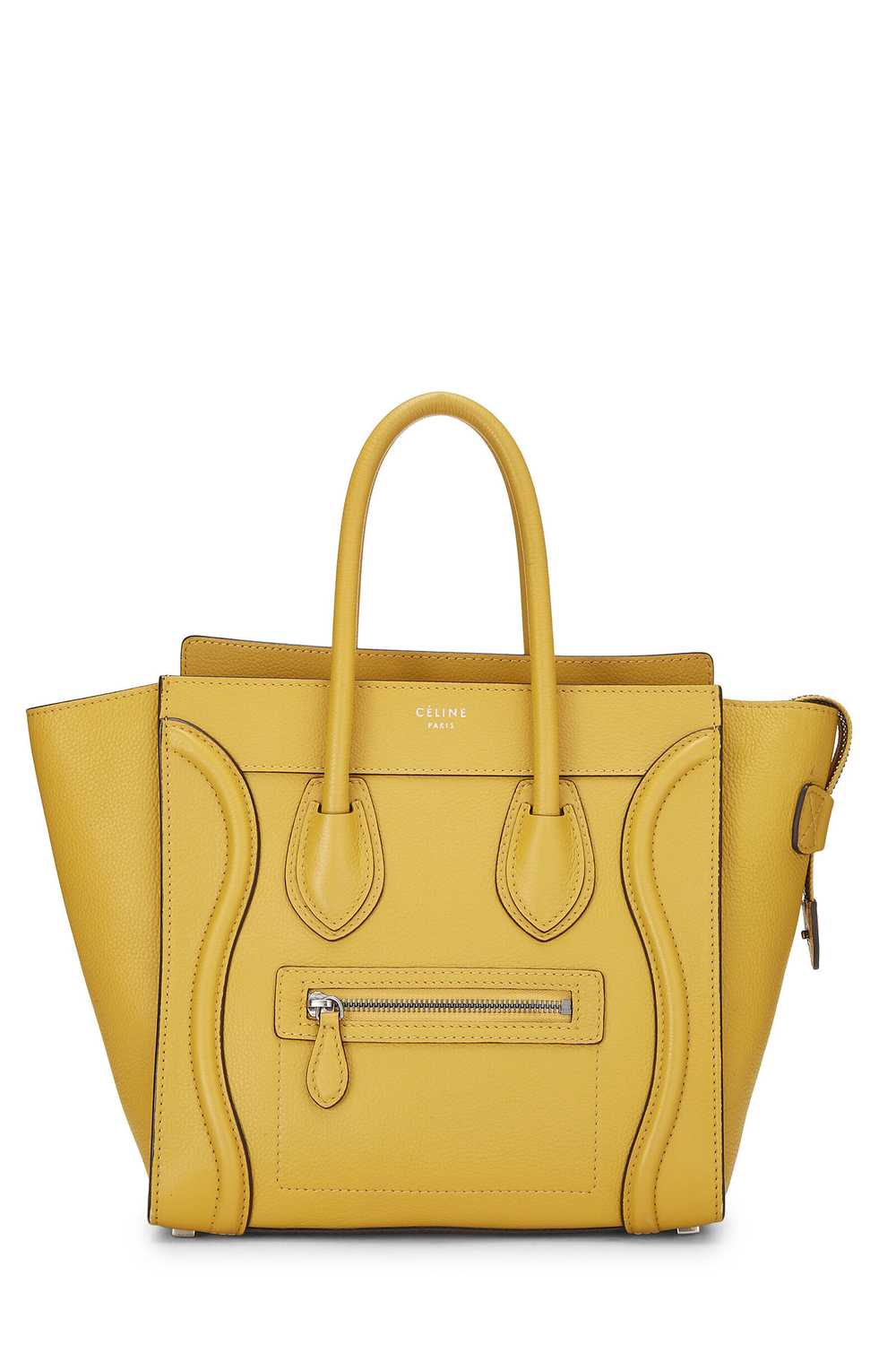 Yellow Calfskin Leather Luggage Micro - image 1