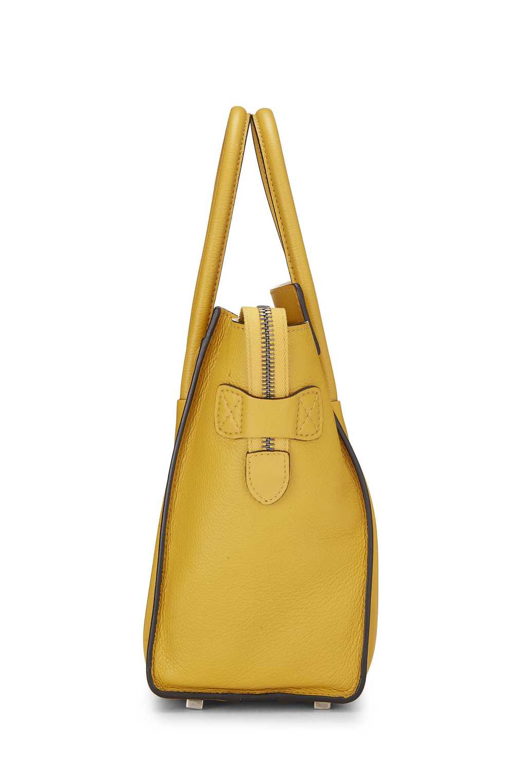 Yellow Calfskin Leather Luggage Micro - image 3