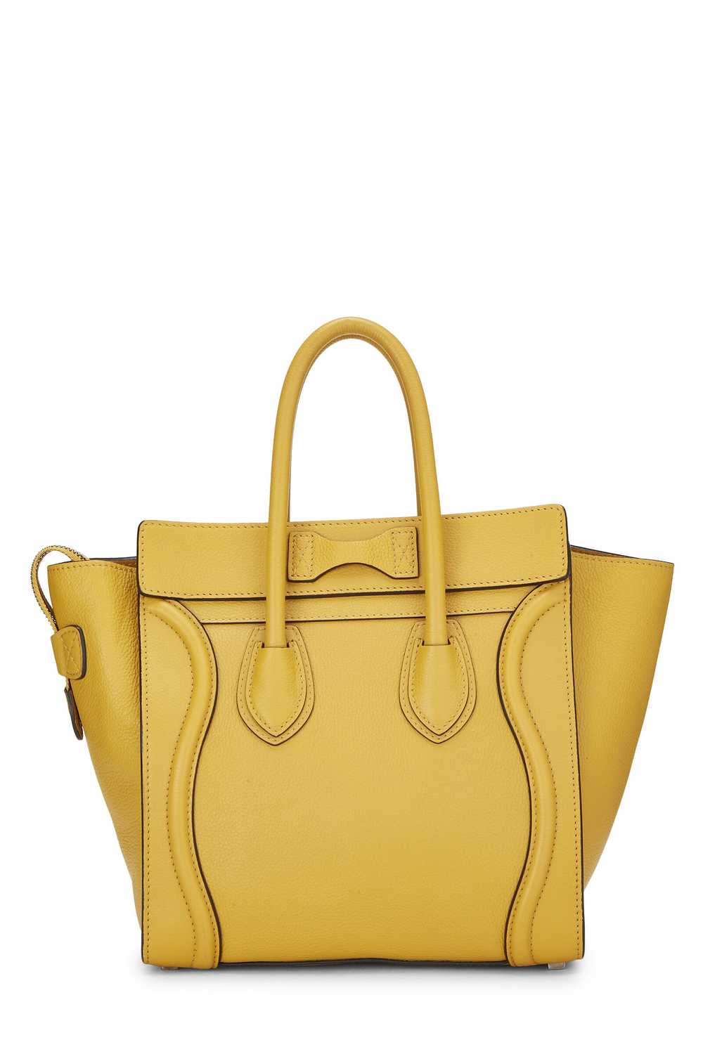 Yellow Calfskin Leather Luggage Micro - image 4