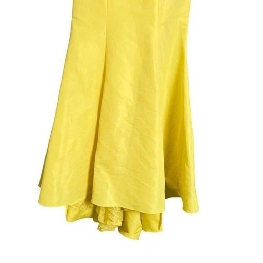 Jovani Yellow Beaded V-Neck Mermaid Prom Dress Fo… - image 6