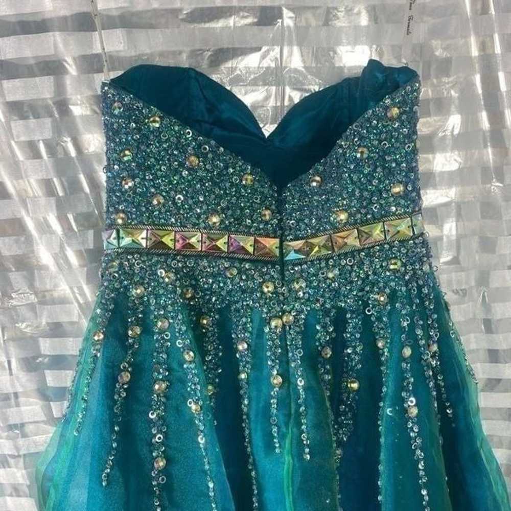 Partytime Blue Sequin Sleeveless Party Dress - image 5