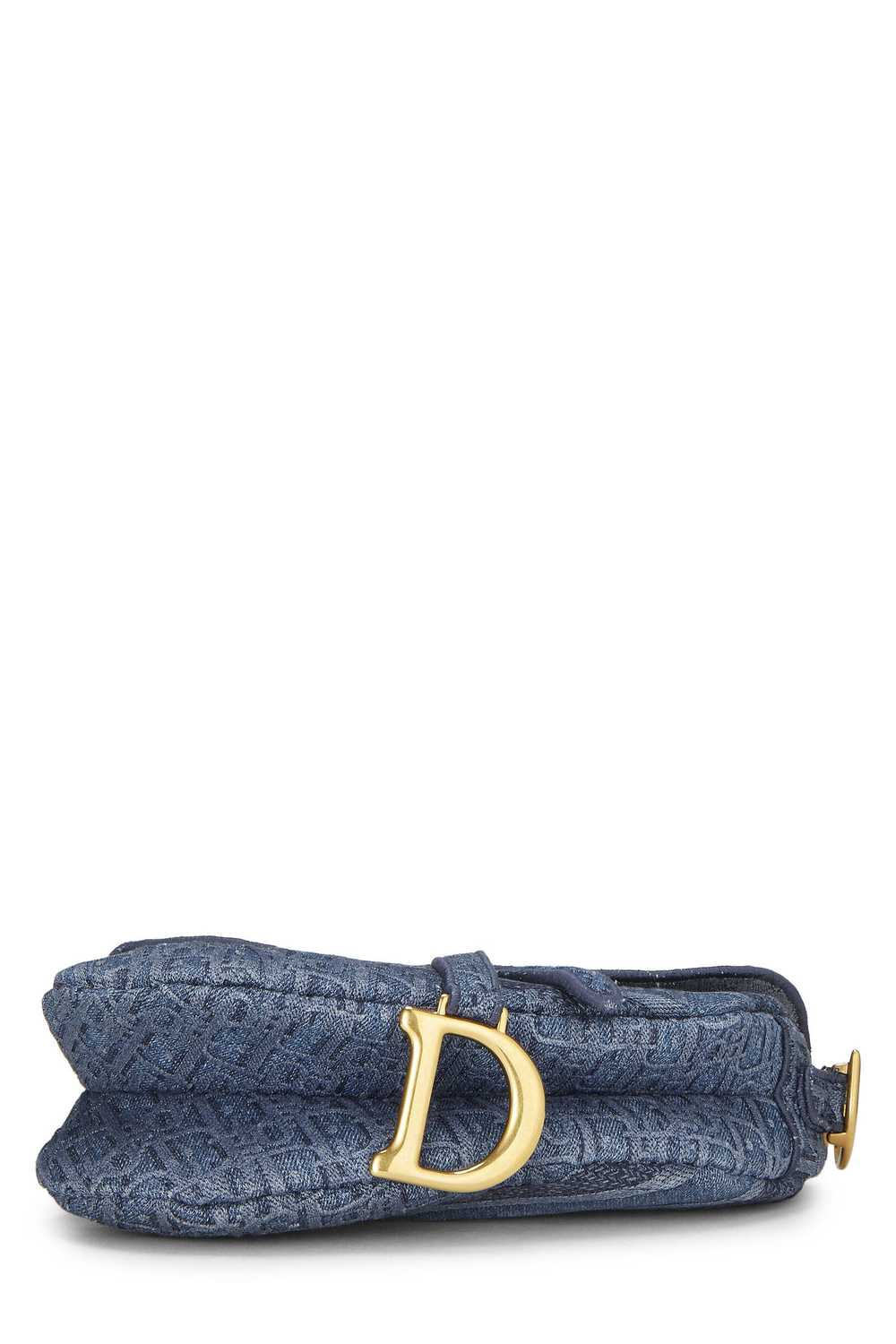 Blue Oblique Denim Saddle Bag - image 5