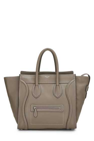 Grey Calfskin Leather Luggage Mini