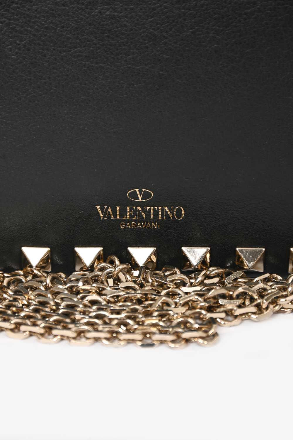 Valentino Black Leather Rockstud Mini Camera Chai… - image 5