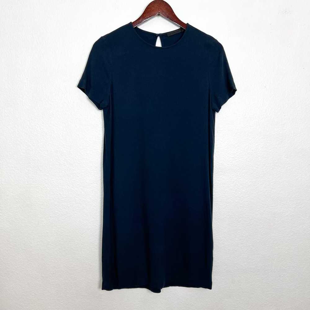 Jenni Kayne Blue Crepe T-Shirt Mini Dress Size Sm… - image 2