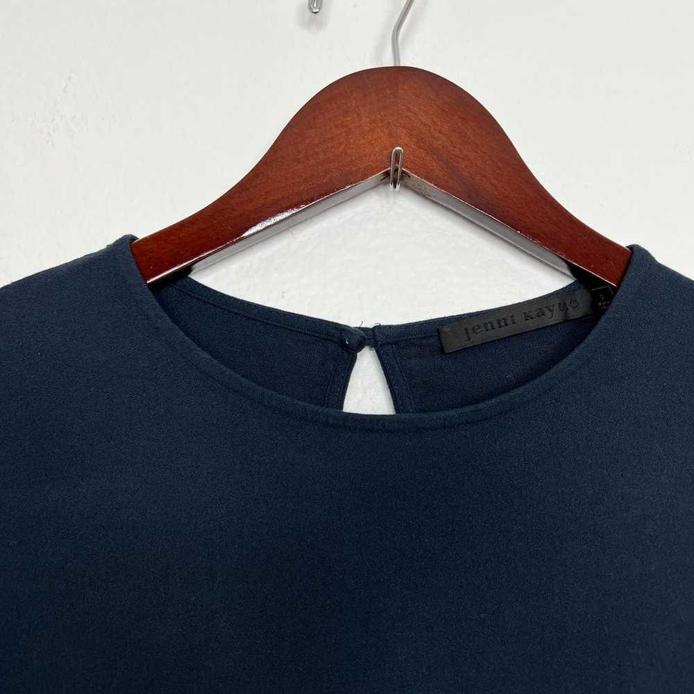 Jenni Kayne Blue Crepe T-Shirt Mini Dress Size Sm… - image 6