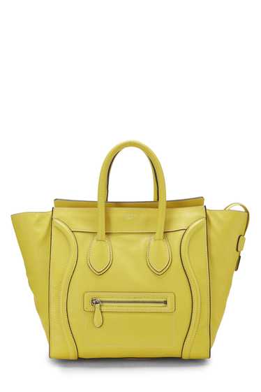 Yellow Calfskin Leather Luggage Mini