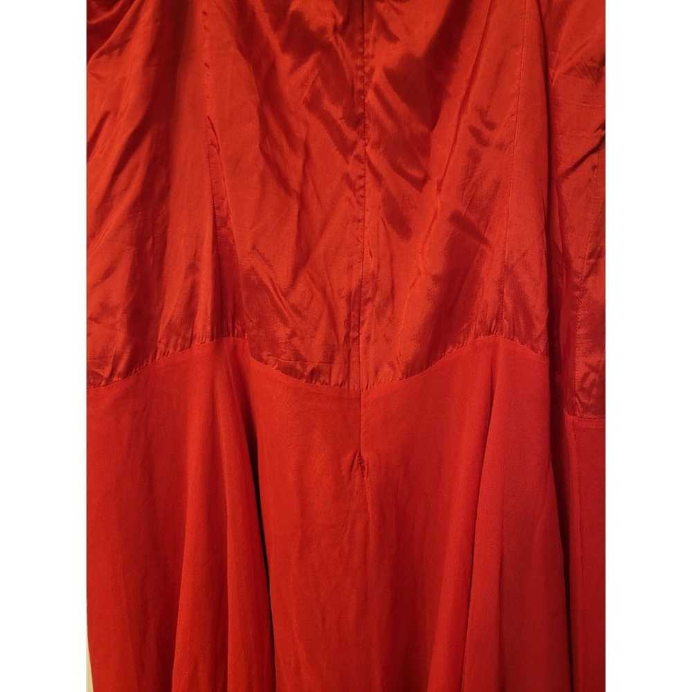 Nite Line Vintage Red Beaded Silk Long Sleeve Top… - image 11