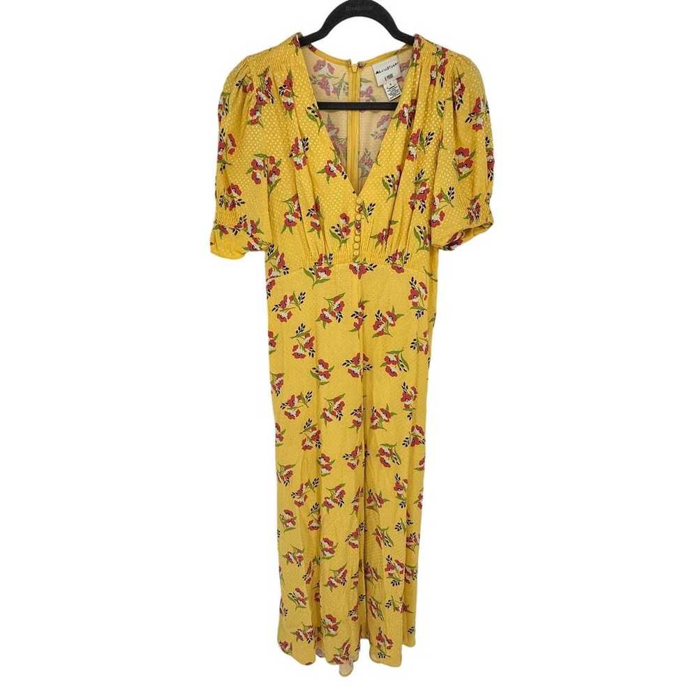 Jill Jill Stuart Puff Sleeve Midi Dress Yellow w/… - image 2