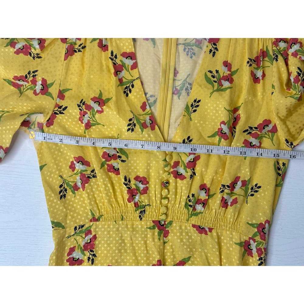 Jill Jill Stuart Puff Sleeve Midi Dress Yellow w/… - image 5