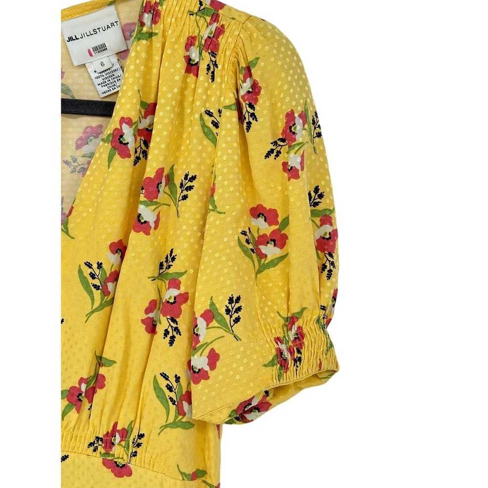 Jill Jill Stuart Puff Sleeve Midi Dress Yellow w/… - image 6