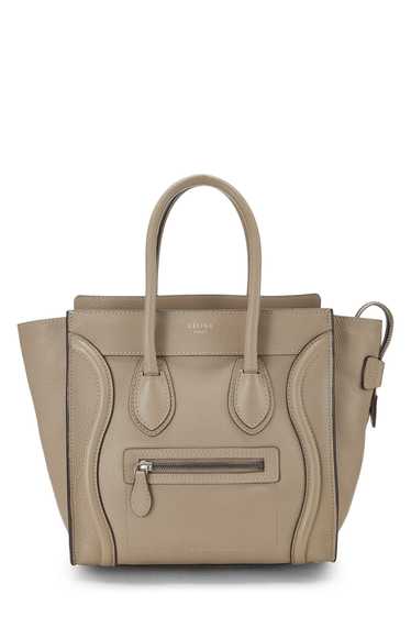 Beige Calfskin Luggage Micro