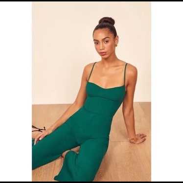 Reformation Gilda Emerald Green Jumpsuit