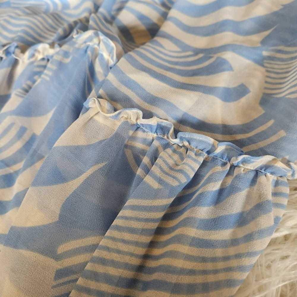 Misa Kalita Tiered Ruffle Blue Maxi Tent Dress Wo… - image 12