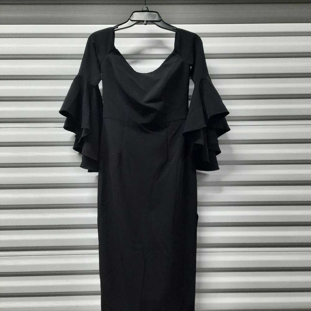 Milly Italian Cady Selena Dress Size 4 Black Off … - image 7