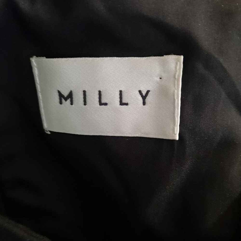 Milly Italian Cady Selena Dress Size 4 Black Off … - image 8